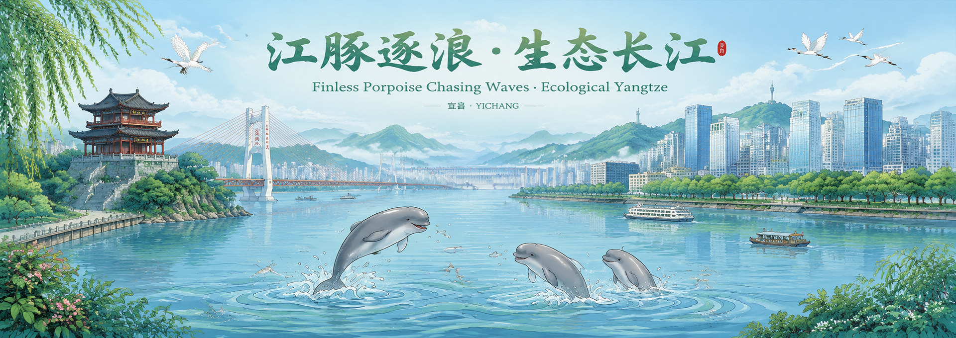 江豚生态主题图片